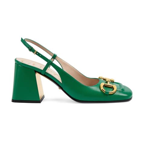 gucci horsebit mid heel|Gucci slingbacks heels.